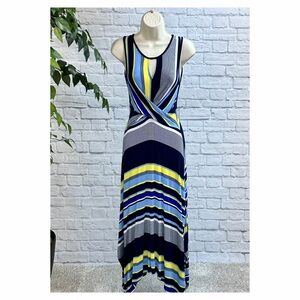 APT. 9 Sleeveless Twist-Front Striped Midi Dress – XS